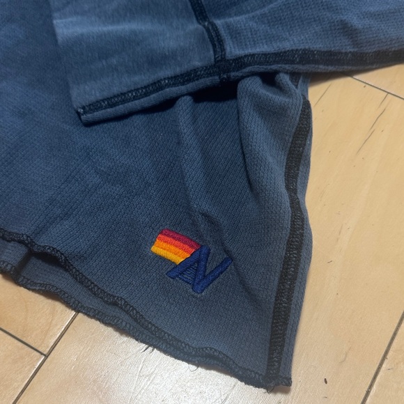 Aviator Nation Logo Long Sleeve charcole thermal XXL (wears like a L) - Picture 6 of 8